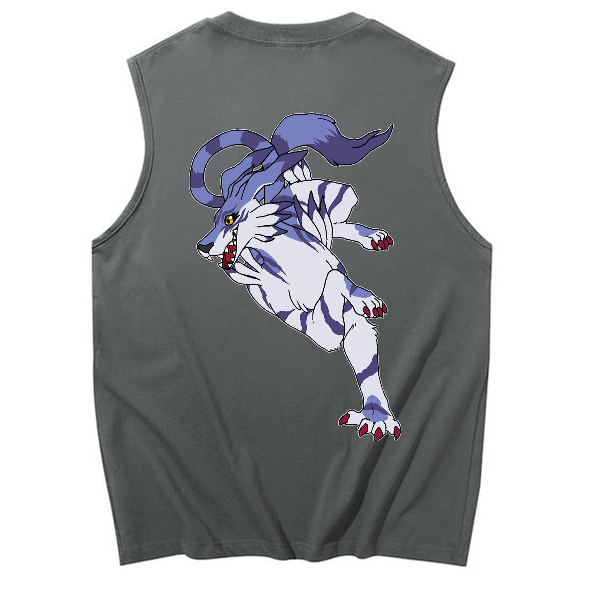 （画像用） Digimon デジタルモンスター/デジモン コットン100％タンクトップ（背面プリント）